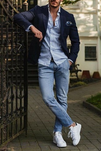 Hellblaue Jeans kombinieren – 2000+ Herren Outfits warm Wetter
