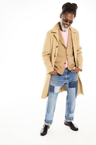 Hellblaue Hose mit Flicken kombinieren – 4 Herbst Herren Outfits