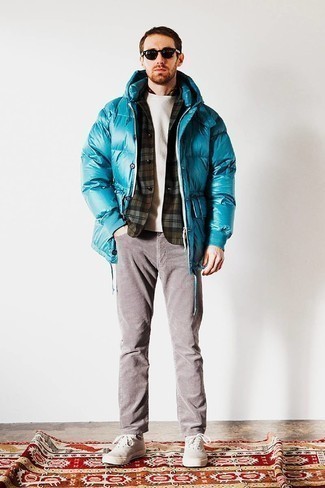 Hellblaue Daunenjacke kombinieren – 15 Herren Outfits