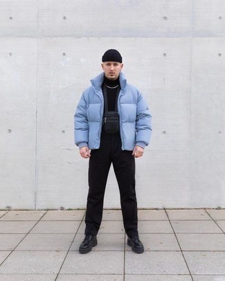 Hellblaue Daunenjacke kombinieren – 15 Herren Outfits
