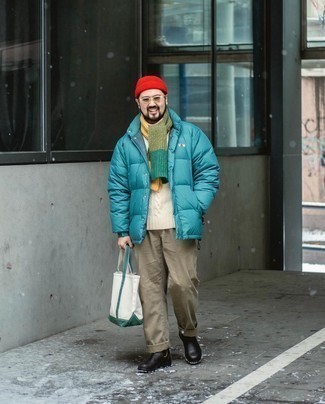Hellblaue Daunenjacke kombinieren – 15 Herren Outfits