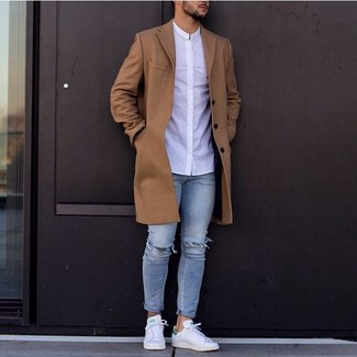 Welche Businesshemden mit hellblauer enger Jeans zu tragen – 21 Herren Outfits