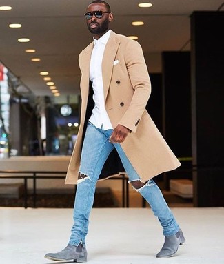 Welche Businesshemden mit hellblauer enger Jeans zu tragen – 21 Herren Outfits