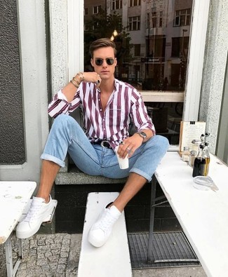 Welche Businesshemden mit hellblauer enger Jeans zu tragen – 21 Herren Outfits