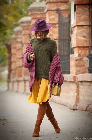 Hellvioletten Hut kombinieren – 15 Damen Outfits