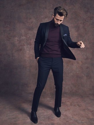 Hellvioletten Rollkragenpullover kombinieren – 42 Herren Outfits