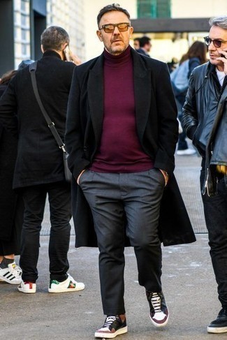 Hellvioletten Rollkragenpullover kombinieren – 42 Herren Outfits