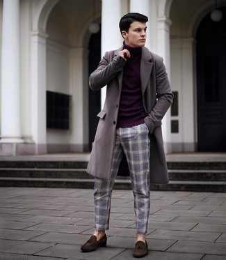 Hellvioletten Rollkragenpullover kombinieren – 42 Herren Outfits