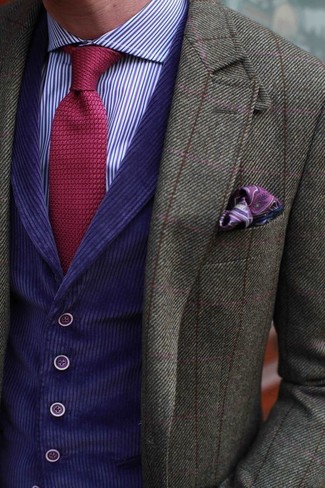 Welche Businesshemden mit hellvioletter Weste zu tragen – 11 Herren Outfits