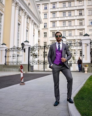 Welche Businesshemden mit hellvioletter Weste zu tragen – 11 Herren Outfits