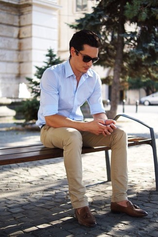 Wie Slipper mit Langarmhemdes zu kombinieren – 2000+ Herren Outfits