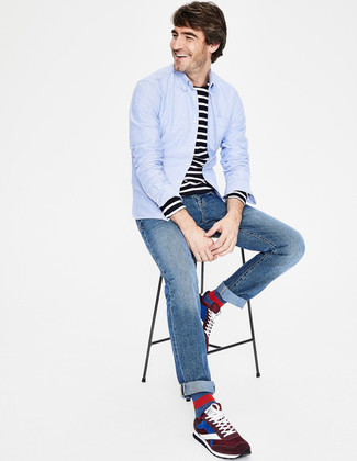 Wie Langarmhemd mit Langarmshirt zu kombinieren – 117 Herren Outfits