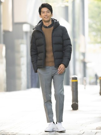 Wie Langarmhemd mit Daunenjacke zu kombinieren – 101 Herren Outfits