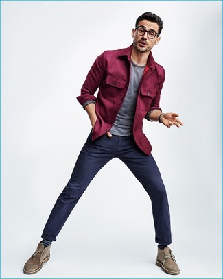 Wie Langarmshirt mit Shirtjacke zu kombinieren – 147 Herren Outfits