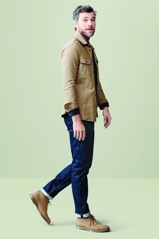 Wie Langarmshirt mit Shirtjacke zu kombinieren – 147 Herren Outfits