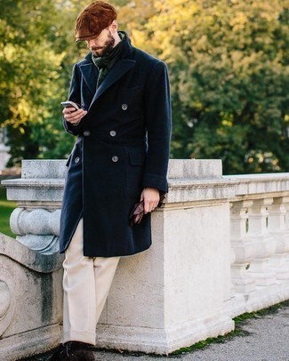 dunkelbraune Lederhandschuhe von Gucci