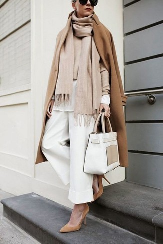 weiße Shopper Tasche aus Leder von Alexander McQueen