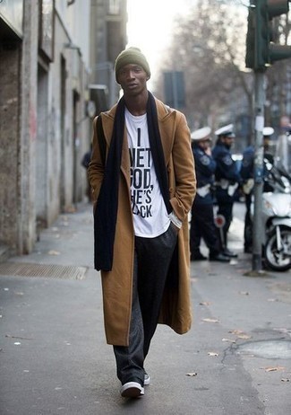 weißes und schwarzes bedrucktes Langarmshirt von Givenchy