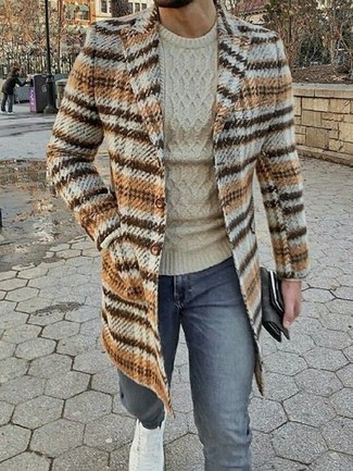 mehrfarbiger Mantel mit Schottenmuster von Gucci