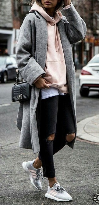 rosa Pullover mit einer Kapuze von Calvin Klein Jeans