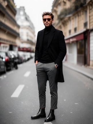 graue Wollchinohose von Jacob Cohen