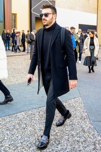schwarzer Mantel von Maison Margiela