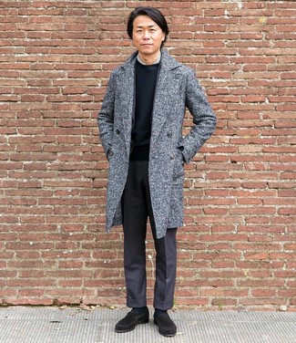 dunkelgraue Wollanzughose von Wooyoungmi