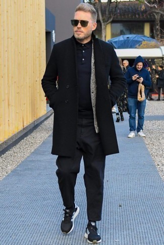 dunkelblauer Polo Pullover von Massimo Alba