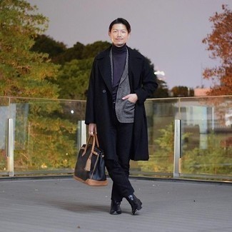 Graues Sakko kombinieren – 1200+ Herren Outfits: Paaren Sie ein graues Sakko mit schwarzen Jeans für Ihren Bürojob. Entscheiden Sie sich für schwarzen Chelsea Boots aus Leder, um Ihr Modebewusstsein zu zeigen.