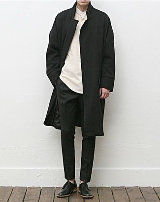 schwarzer Mantel von Off-White