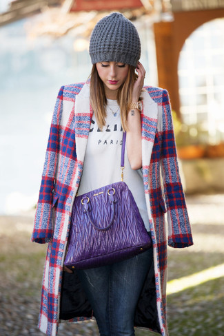 violette Shopper Tasche aus Leder von Zanellato