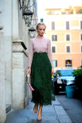 hellbeige verzierte Clutch von Dolce & Gabbana