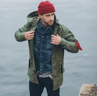 Wie Militärjacke mit enger Jeans zu kombinieren – 47 Herren Outfits
