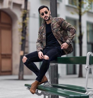 Wie Militärjacke mit enger Jeans zu kombinieren – 47 Herren Outfits