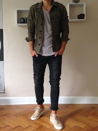 Wie Militärjacke mit enger Jeans zu kombinieren – 47 Herren Outfits