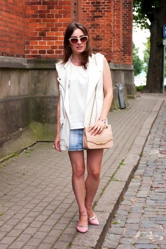 Wie Minirock mit Ballerinas zu kombinieren – 18 Damen Outfits