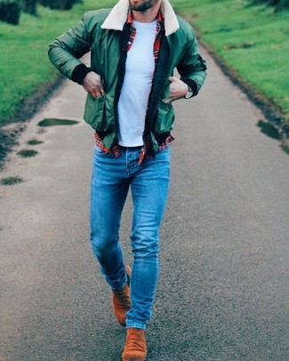 Mintgrüne Bomberjacke kombinieren – 32 Herren Outfits