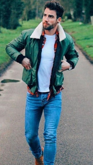 Mintgrüne Bomberjacke kombinieren – 32 Herren Outfits