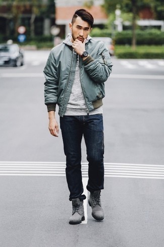 Mintgrüne Bomberjacke kombinieren – 32 Herren Outfits
