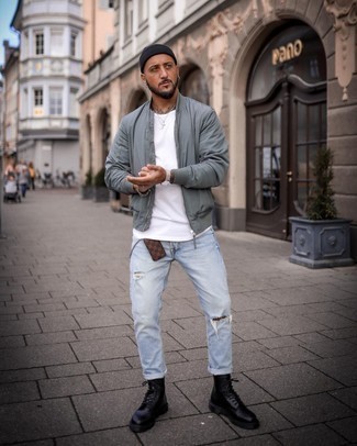 Mintgrüne Bomberjacke kombinieren – 32 Herren Outfits