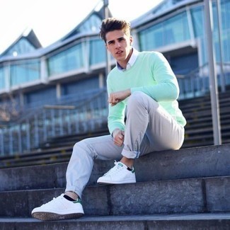 Mintgrüne Schuhe aus Segeltuch kombinieren – 40 Frühling Herren Outfits