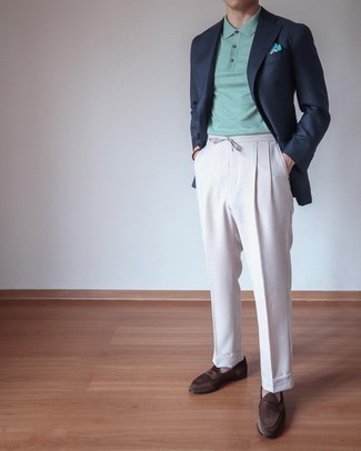 Mintgrünes Einstecktuch kombinieren – 136 Herren Outfits