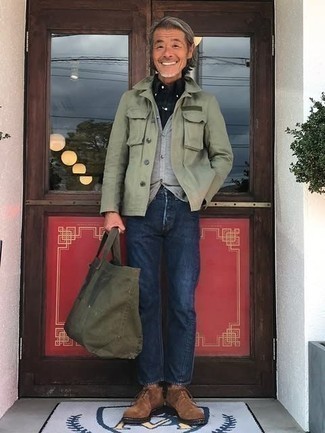 Welche Pullunder mit mintgrüner Shirtjacke zu tragen – 3 Herren Outfits