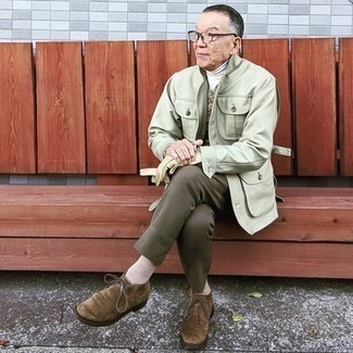 Welche Pullunder mit mintgrüner Shirtjacke zu tragen – 3 Herren Outfits
