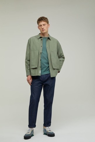 30 Jährige: Mintgrünes T-shirt kombinieren – 24 Frühling Herren Outfits