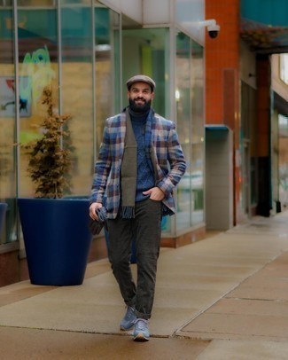 Mehrfarbiges Sakko mit Vichy-Muster kombinieren – 2 Herren Outfits kühl Wetter