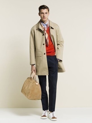 Mehrfarbigen bedruckten Seideschal kombinieren – 23 Herren Outfits