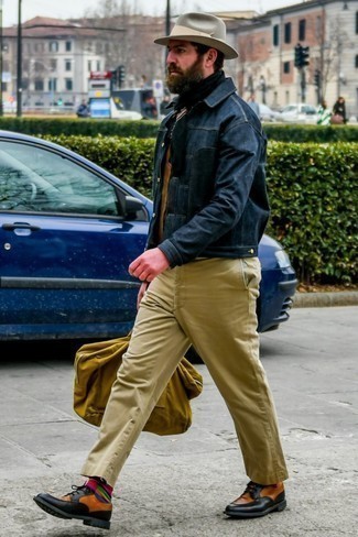 Senf Segeltuch Sporttasche kombinieren – 4 Herren Outfits