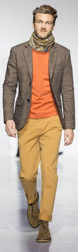 Senf Chinohose kombinieren – 196 Herren Outfits
