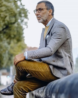 Senf Chinohose kombinieren – 196 Herren Outfits